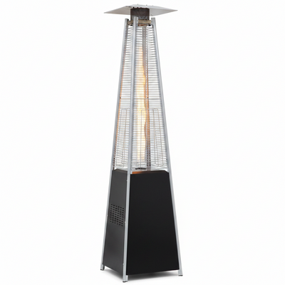 48,000 BTU Pyramid Standing Patio Heater Propane Heater for Outdoor Use with Wheels Ideal for Backyard Balcony 6-8