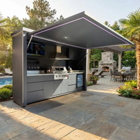 Outdoor Kitchen BBQ Pod Built for Luxury Entertaining, Modular Design, 304 Stainless Steel, Weather Shelter
