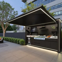 Outdoor Kitchen BBQ Pod Built for Luxury Entertaining, Modular Design, 304 Stainless Steel, Weather Shelter