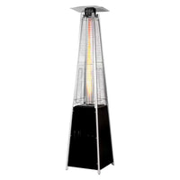 Pyramid Patio Heater Built for Outdoor Comfort, 48,000 BTU Propane, Steel Frame, Wheels, 6-8 Person Coverage