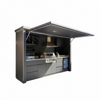 Outdoor Kitchen BBQ Pod Built for Luxury Entertaining, Modular Design, 304 Stainless Steel, Weather Shelter