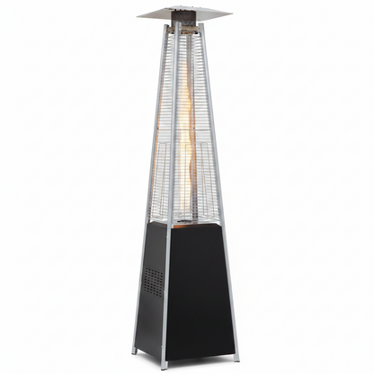 48,000 BTU Pyramid Standing Patio Heater Propane Heater for Outdoor Use with Wheels Ideal for Backyard Balcony 6-8