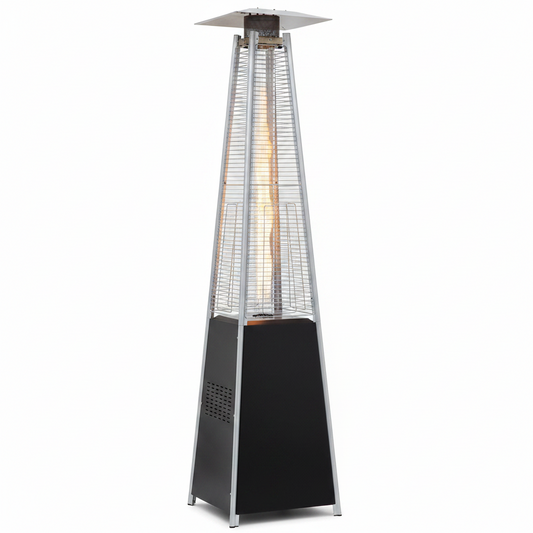 48,000 BTU Pyramid Standing Patio Heater Propane Heater for Outdoor Use with Wheels Ideal for Backyard Balcony 6-8